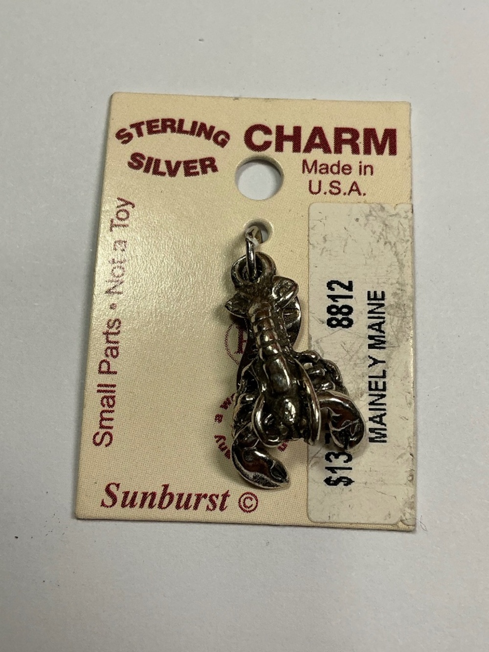 Vintage Sterling Silver Mainly Maine Lobster Charm Articulating Claws 🦞